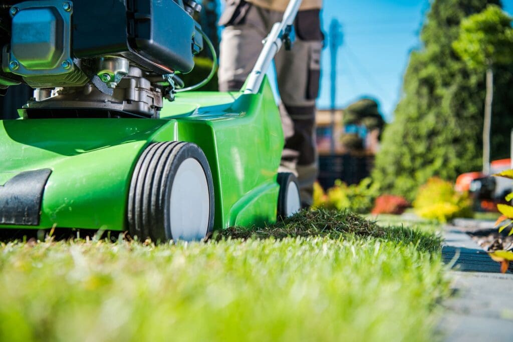 A landscaper is enhancing a Reno landscape by providing expert lawn services.